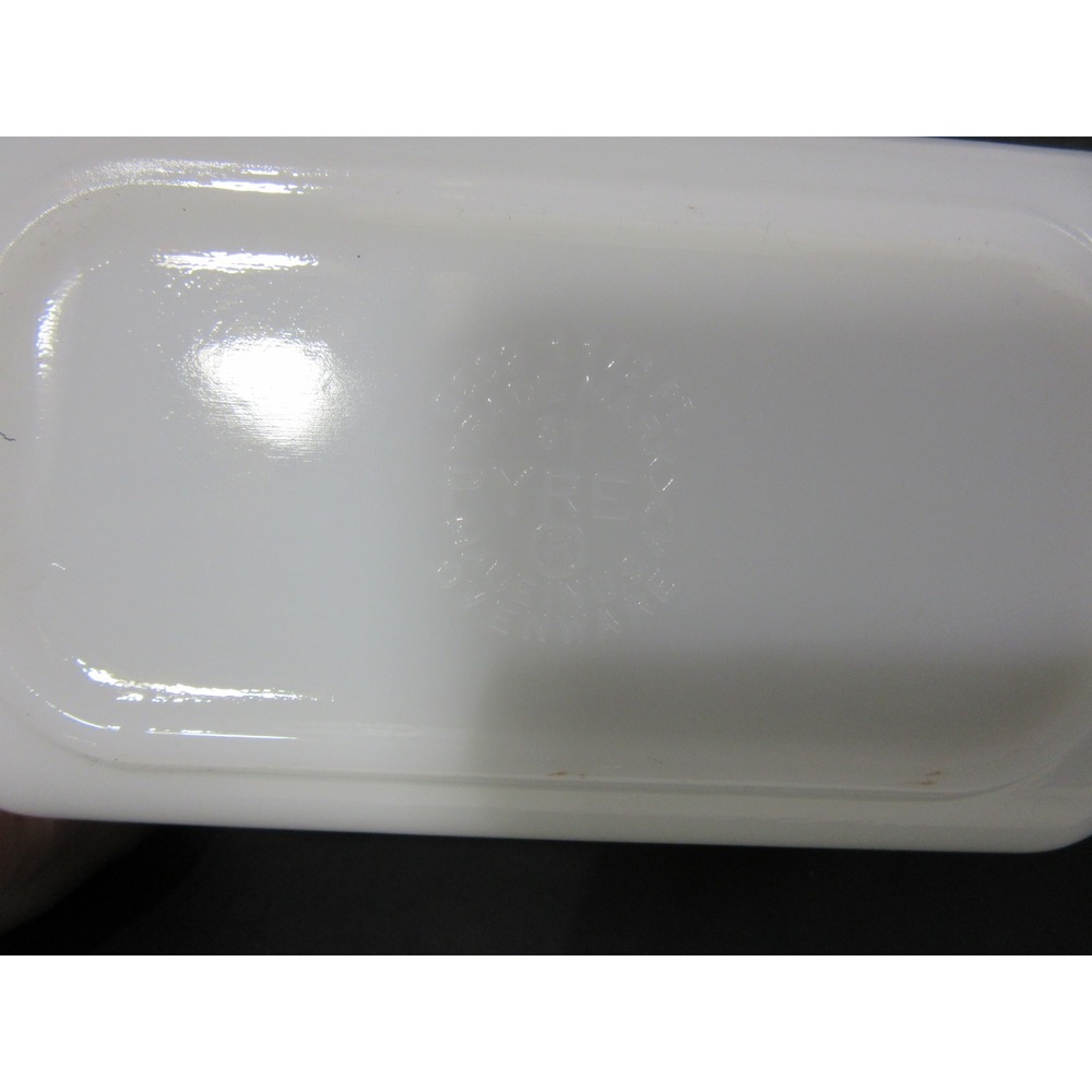 Vtg Pyrex Dish Set White Blue Butterprint Amish 501-503 Refrigerator Rooster - Picture 11 of 16